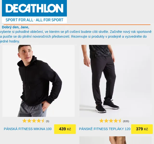 Decathlon: fitness oblečení na cvičení – červen 2026 | Nuslet.cz