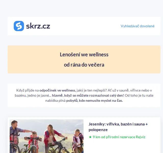 Skrz: wellness pobyty se slevou – červen 2026 | Nuslet.cz