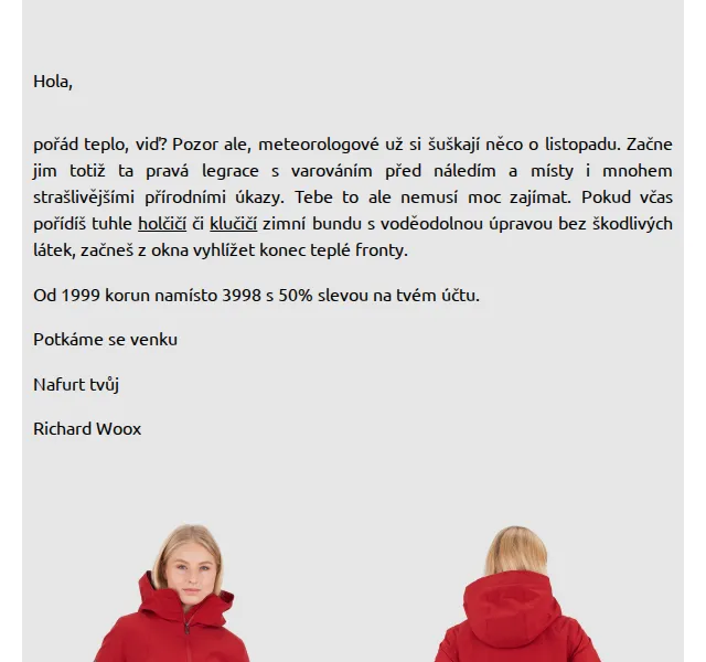 Richard Woox: Zimní bunda s 50% slevou – červen 2026 | Nuslet.cz