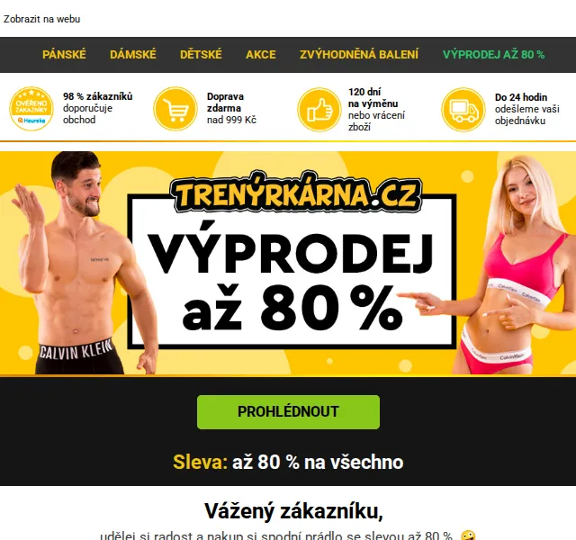 Trenýrkárna.cz: Gigantické slevy až 80 % na prádlo – červen 2026 | Nuslet.cz