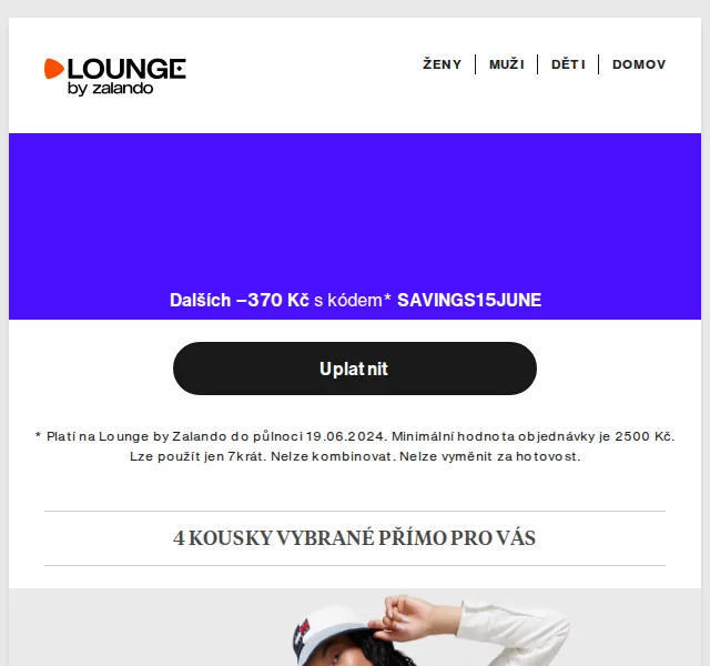 Lounge by Zalando: Tommy Jeans, 4F a good morning – sleva až 80 % + extra 370 Kč | červenec 2026 | Nuslet.cz