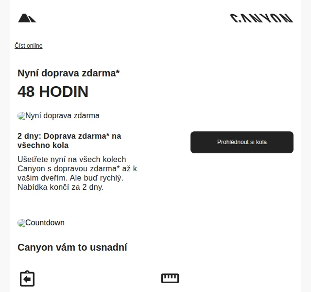 Canyon Bicycles: Doprava zdarma na všechna kola – červen 2026 | Nuslet.cz