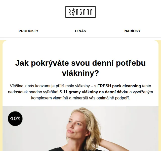 RINGANA: -10 % na FRESH pack cleansing – červen 2026 | Nuslet.cz