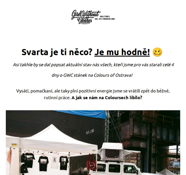 Girls Without Clothes: doprava zdarma kód COLOURS – červen 2023 | Nuslet.cz