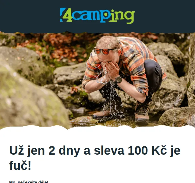 4camping: sleva 100 Kč na celý nákup – červen 2026 | Nuslet.cz