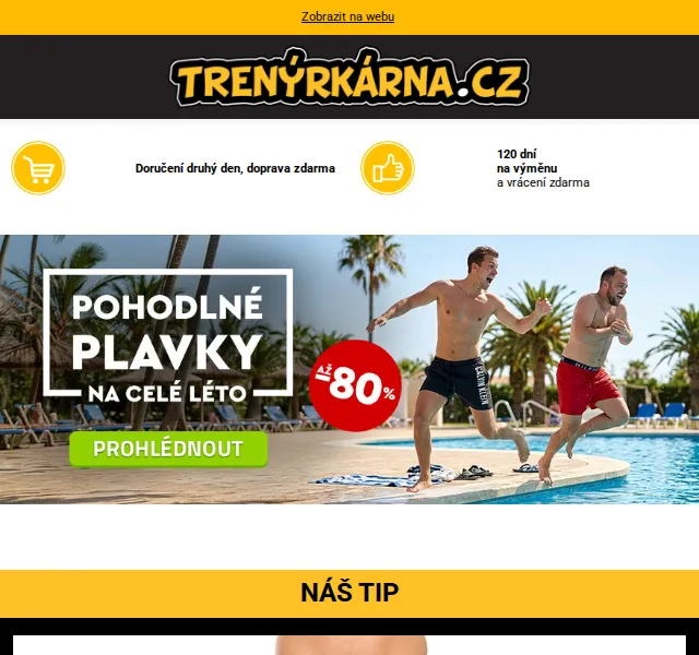 Trenýrkárna.cz: Plavky Pietro Filipi, Calvin Klein – až 30 % | Květen 2026