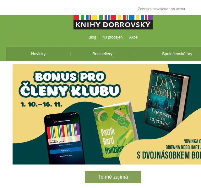 KnihyDobrovsky.cz: Dvojnásobné body na bestsellery – červenec 2026 | Nuslet.cz