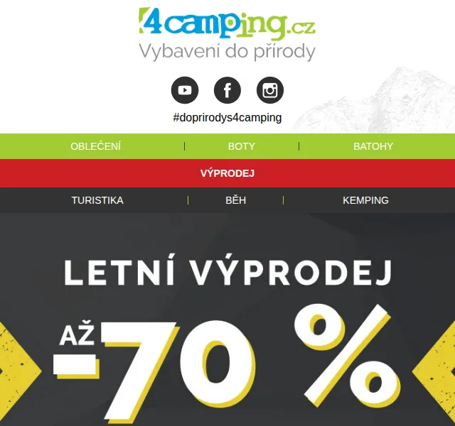 4camping: Letní výprodej tisíců produktů – červen 2026 | Nuslet.cz
