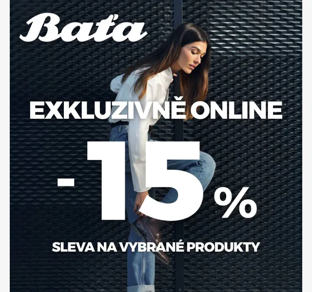 Baťa: 15 % sleva na vybraný sortiment – duben 2026