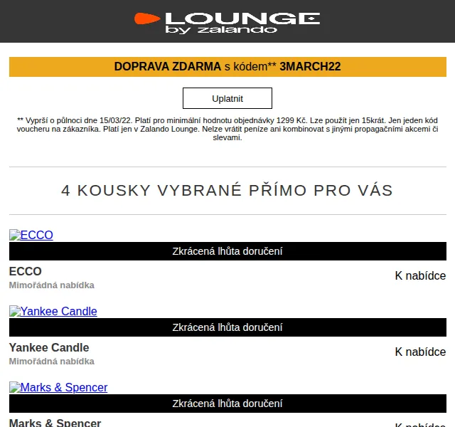 Lounge by Zalando: Doprava zdarma a slevy až 76 % – březen 2026 | Nuslet.cz