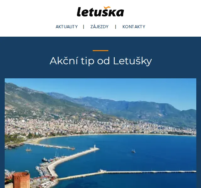 Letuška.cz: Letenky do Antalye od 3 028 Kč – červenec 2026 | Nuslet.cz