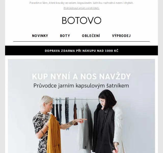 Botovo.cz 👠: Tipy na kapsulový šatník a slevy až 20 % – červen 2026 | Nuslet.cz
