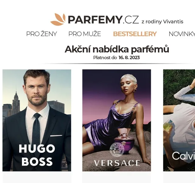 Parfemy.cz: Hugo Boss, Versace a Calvin Klein – červen 2026 | Nuslet.cz