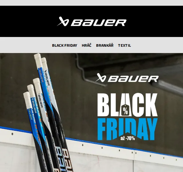 Bauer Hockey Česko: Black Friday až 70 % – červenec 2026 | Nuslet.cz