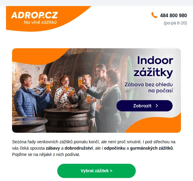 Adrop.cz: Zážitky pod střechou – indoor aktivity od 699 Kč – červen 2026 | Nuslet.cz