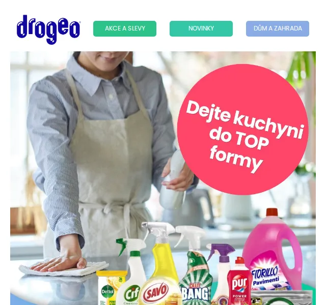 Drogeo: Úklid kuchyně od 5,90 Kč – duben 2026 | Nuslet.cz