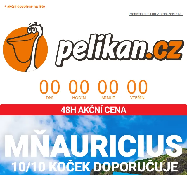 ✈ Pelikan.cz: Exotický výprodej od 11 990 Kč – červen 2026 | Nuslet.cz