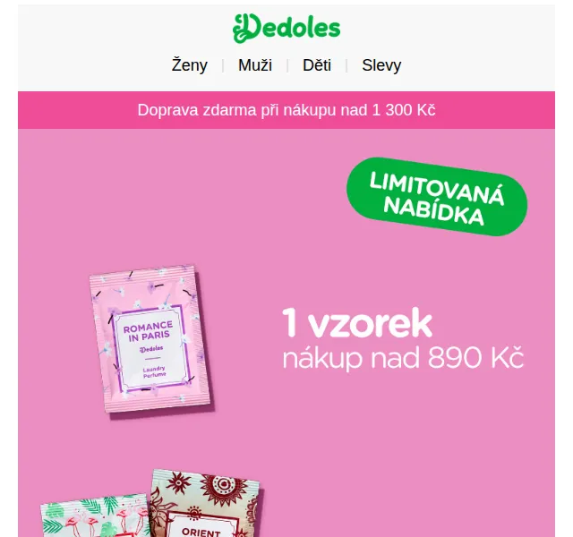 Dedoles.cz: Parfémy na praní zdarma k nákupu – květen 2026 | Nuslet.cz