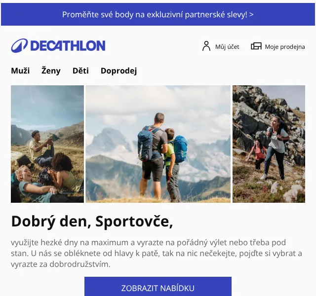 Decathlon: Letní vybavení na výlety – srpen 2026 | Nuslet