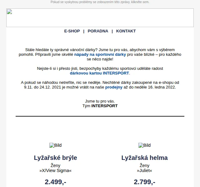 INTERSPORT: Sportovní dárky se slevou až 25 % – prosinec 2021 | Nuslet.cz