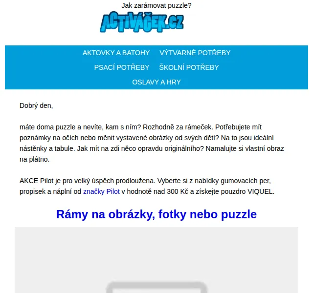 Activacek: Rámy, tabule a plátna od 45 Kč – červen 2026 | Nuslet.cz