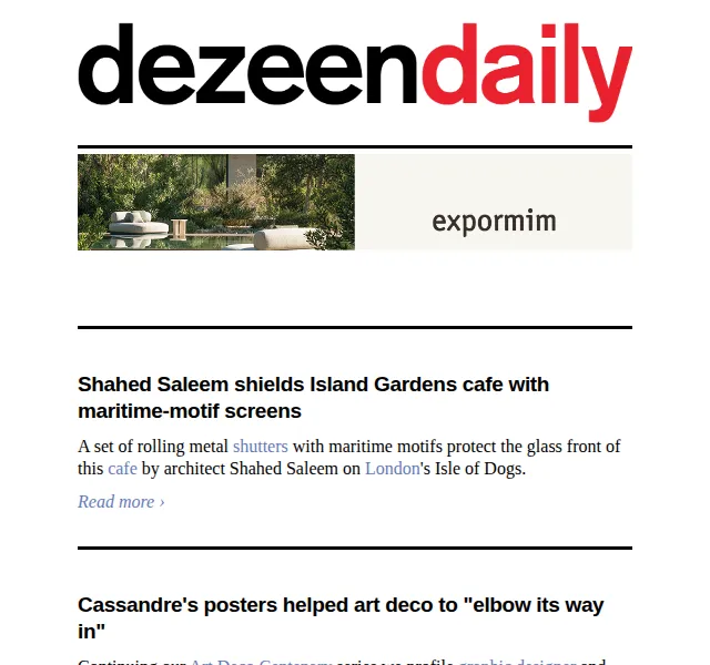 Dezeen Daily: Architektura a design – červen 2026 | Nuslet.cz