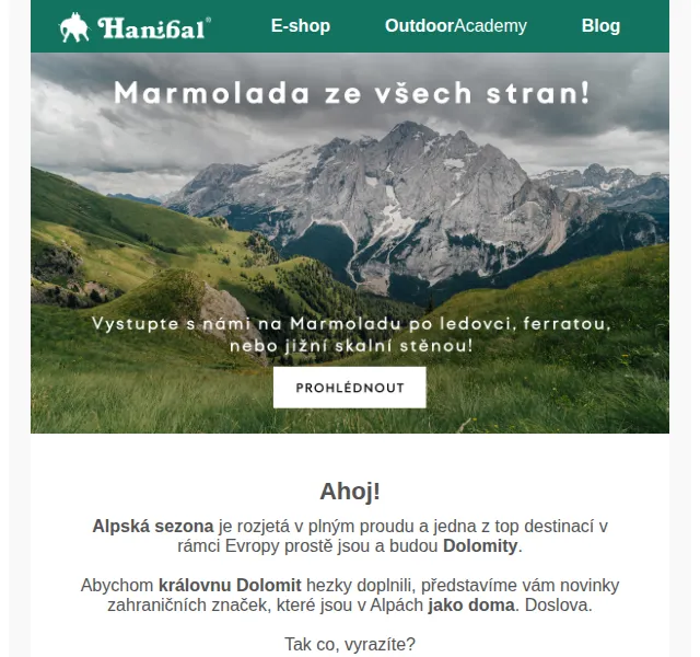Hanibal.cz: Alpská sezona v Dolomitech – červen 2026 | Nuslet.cz