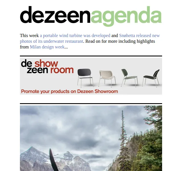 Dezeen Daily: Highlights z Milan Design Week i portál – červen 2026 | Nuslet.cz
