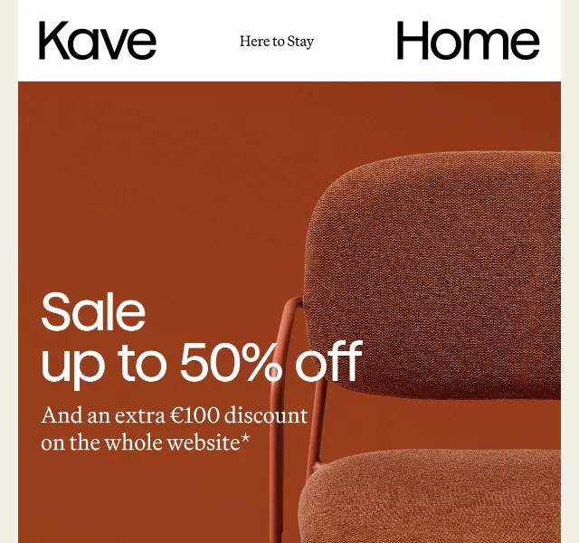 Kave Home Sale: sleva až 50 % + 100 € navíc – červen 2026