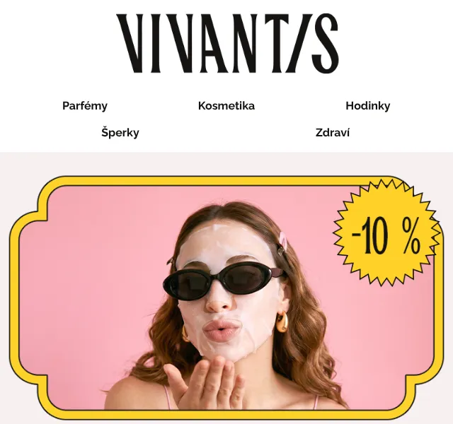 Vivantis.cz: Parfémy, kosmetika, hodinky -10 % – srpen 2026
