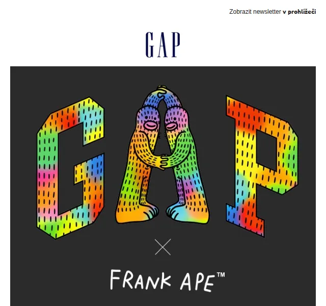 GAPstore.cz: Artist collection GAP x Frank Ape – červen 2026 | Nuslet.cz