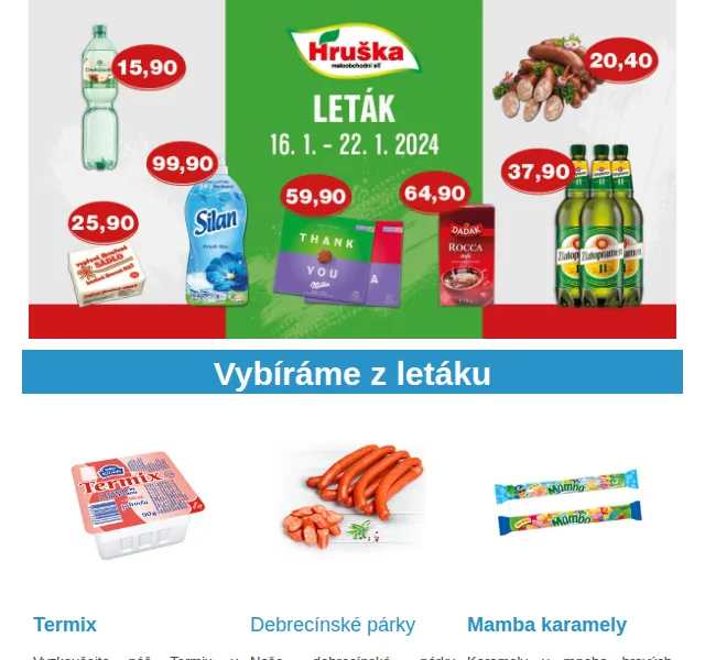Váš HRUŠKA tým: Termix, Mamba, Nordic Ice vodka – červen 2026 | Nuslet.cz