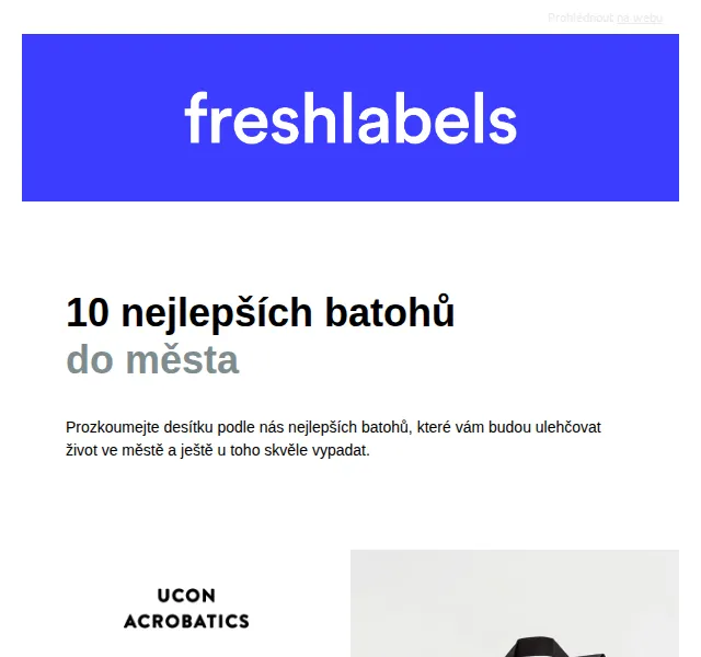 Freshlabels: 10 nejlepších batohů do města – červen 2026 | Nuslet.cz