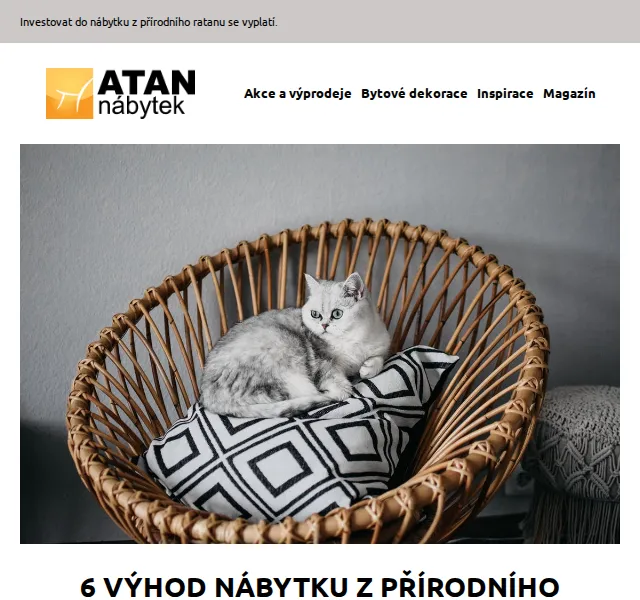 ATAN nábytek: ratanový nábytek od 687 Kč – červen 2026 | Nuslet.cz