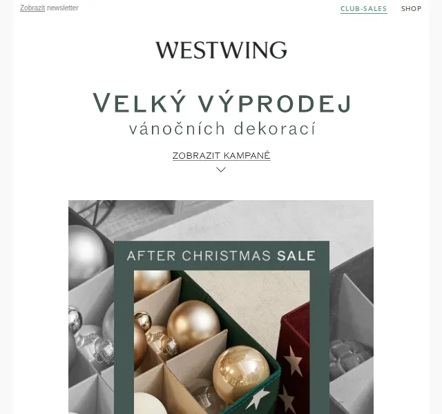 Westwing: Vánoční ozdoby ve slevě – červenec 2026 | Nuslet.cz