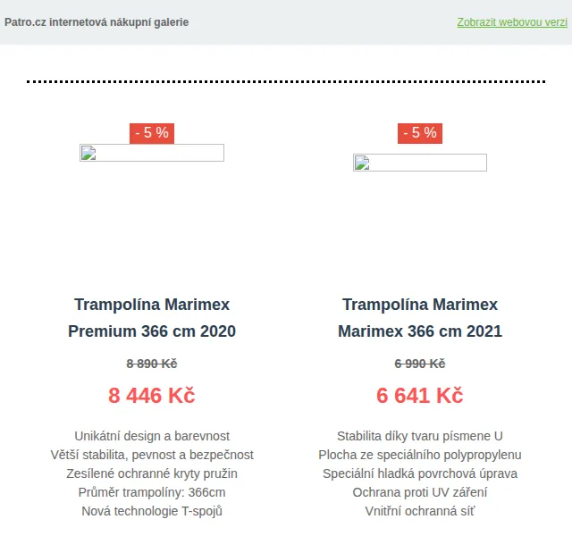 Patro.cz: Slevy na trampolíny Marimex, Lifefit a Spokey – červen 2026 | Nuslet.cz