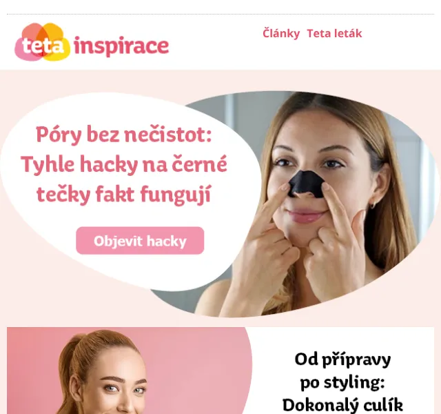 Teta drogerie: Čisté póry bez černých teček – srpen 2026