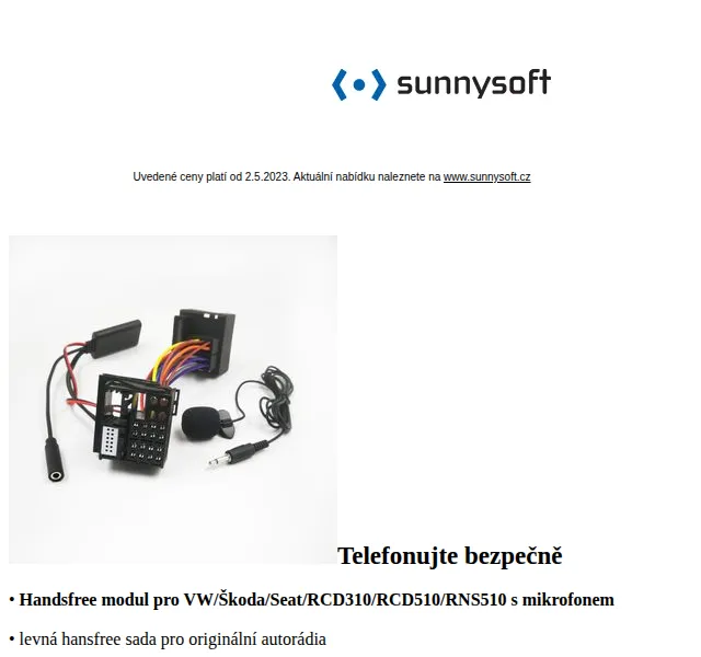 Sunnysoft: handsfree sada do auta a lockpick sada – červen 2026 | Nuslet.cz
