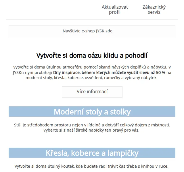 JYSK: Sleva až 50 % na nábytek – červenec 2026 | Nuslet.cz