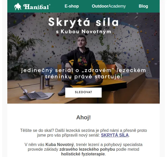 Hanibal: Nový lezecký seriál Skrytá síla s Kubou Novotným – červen 2026 | Nuslet.cz