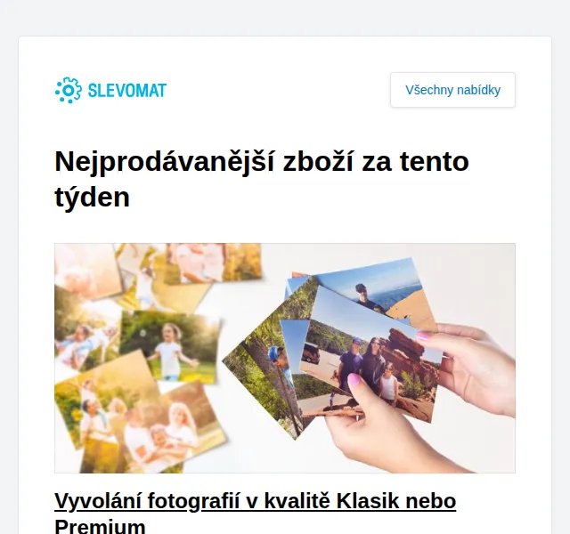 Slevomat: Vyvolání fotografií Klasik/Premium od 99 Kč – červen 2026 | Nuslet.cz
