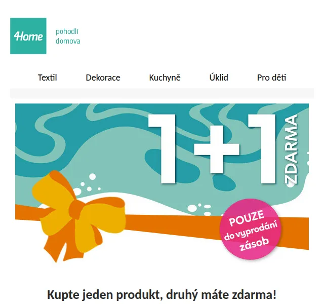 4home.cz: 1+1 ZDARMA – srpen 2026 | Nuslet.cz