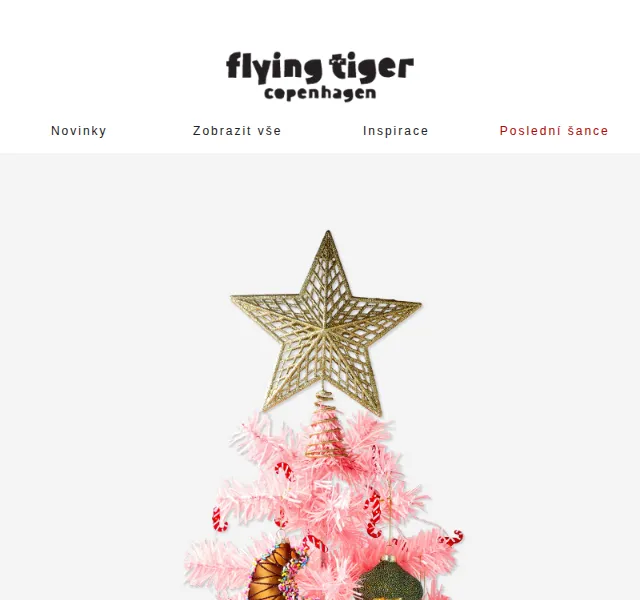 Flying Tiger Copenhagen: Růžové vánoční dekorace – červen 2026 | Nuslet.cz