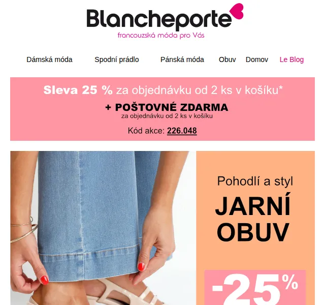 Blancheporte: Baleríny & mokasíny -25% – duben 2026