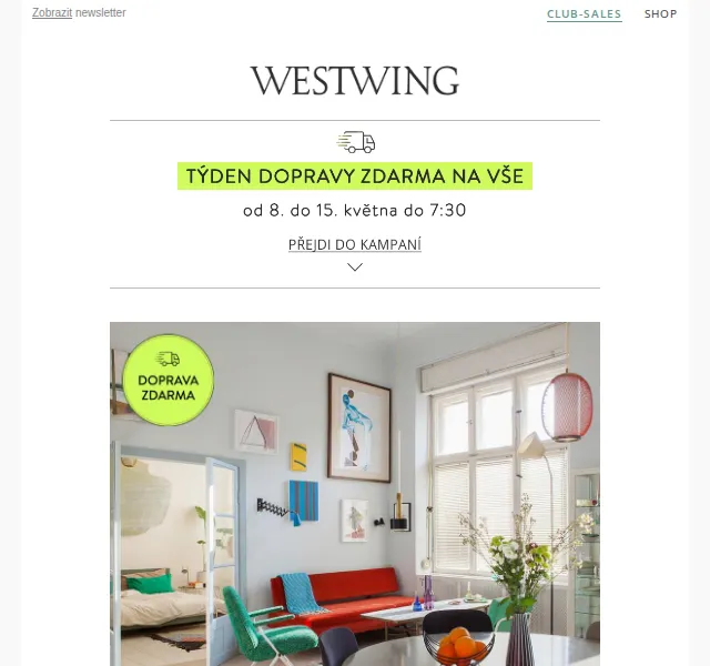 Westwing: designové perličky a doprava zdarma – červen 2026 | Nuslet.cz