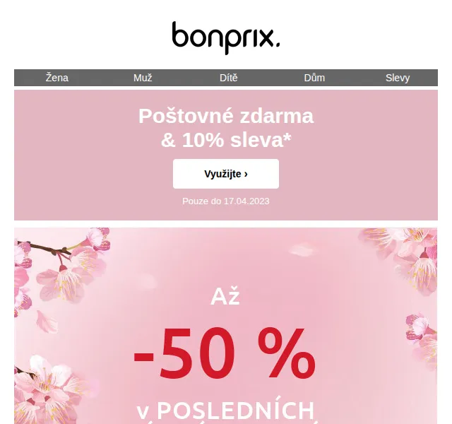 bonprix: 10% sleva a poštovné zdarma – červen 2026 | Nuslet.cz