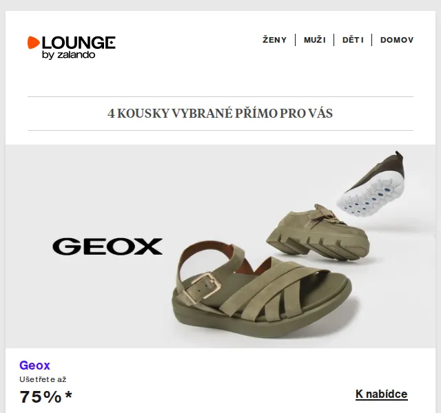 Lounge by Zalando: Geox, Juicy Couture & La Perla – červen 2026 | Nuslet.cz