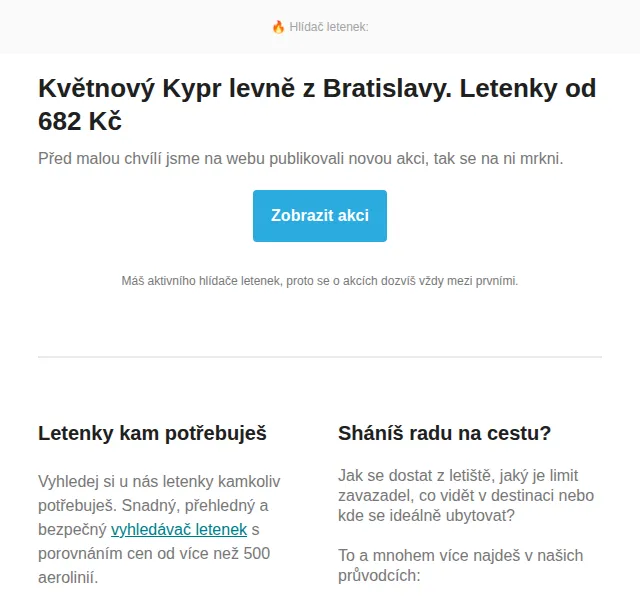 Cestujlevne.com: Letenky na Kypr od 682 Kč – červen 2026 | Nuslet.cz