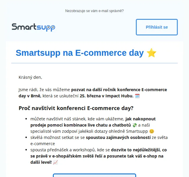Smartsupp: konference E-commerce day v Brně – březen 2026 | Nuslet.cz