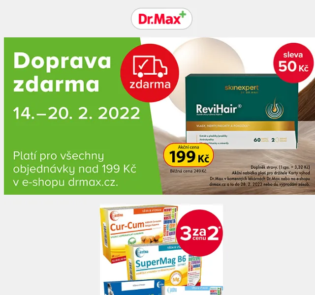 Dr.Max: Vitamíny a slevy až 106 Kč – červen 2026 | Nuslet.cz